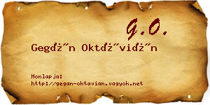 Gegán Oktávián névjegykártya